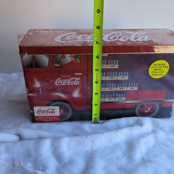 VINTAGE COLLECTIBLE 1948 COCA-COLA ROUTE TRUCK TIN BRAND NEW SEALED W/ POPCORN. - Picture 5 of 7
